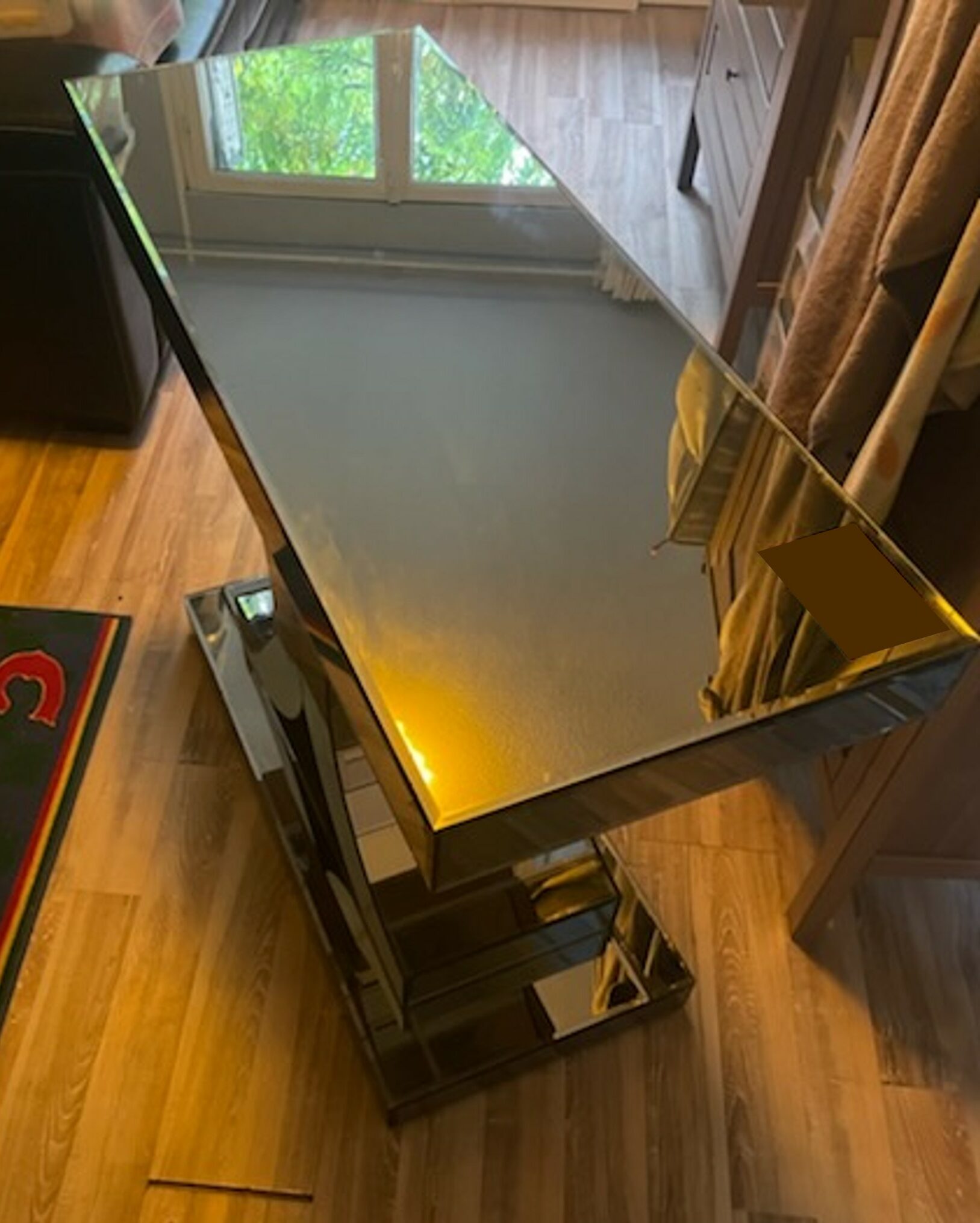 Console noire verre & métal – Image 2