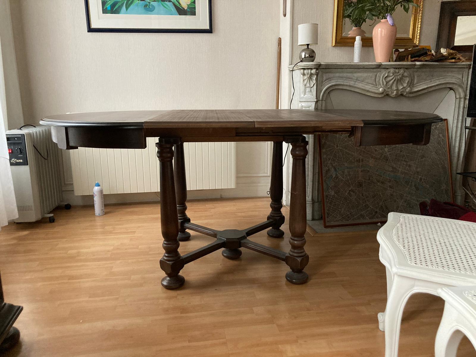 Table à manger ronde extensible – Image 3