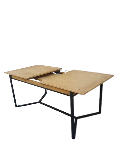 Table papillon bois et acier laqué