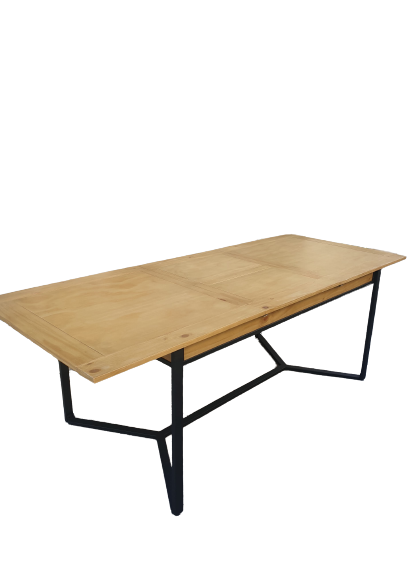 Table papillon bois et acier laqué – Image 2