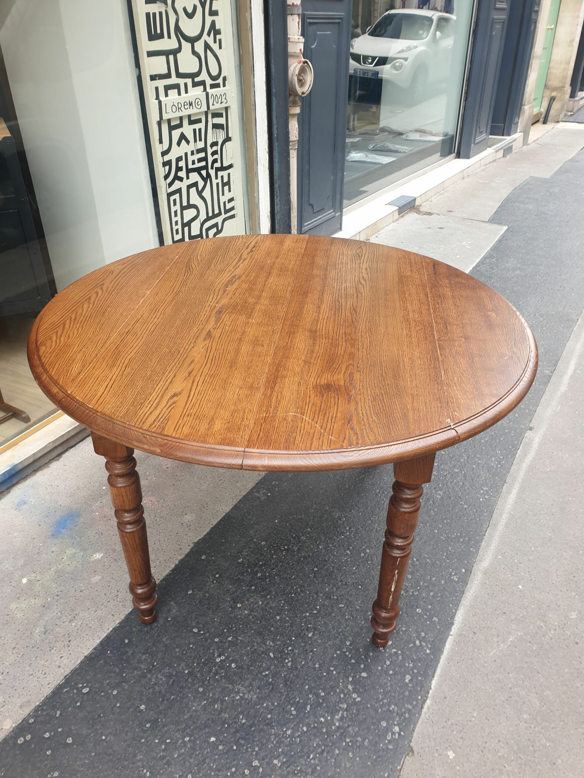 Table à volets extensible chêne massif – Image 2