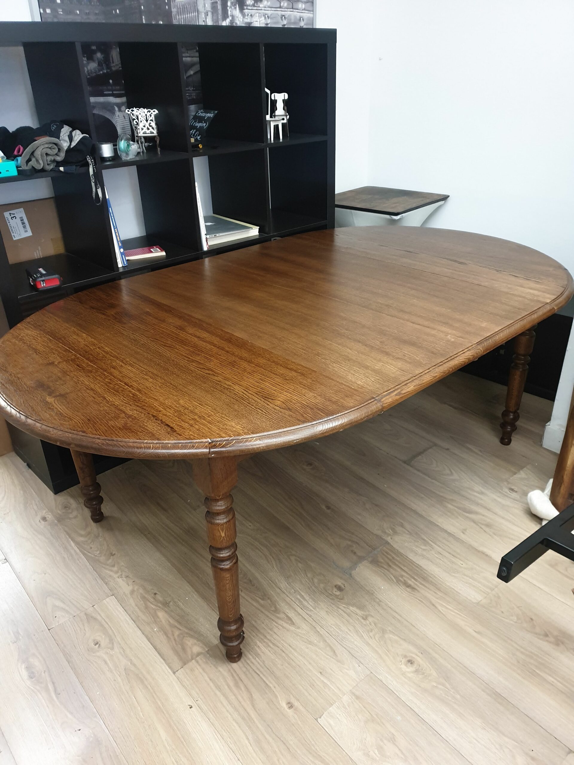 Table à volets extensible chêne massif – Image 3