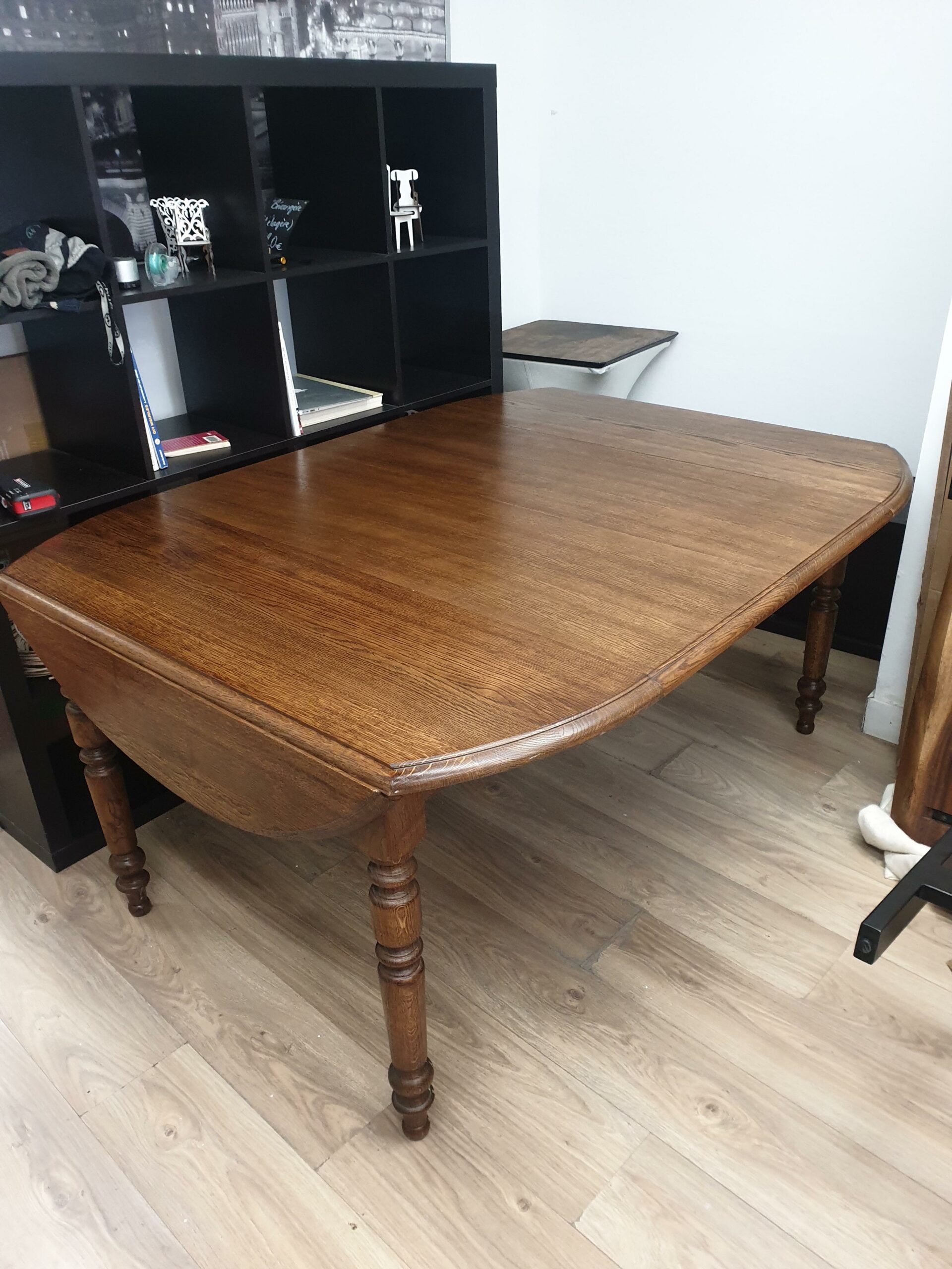 Table à volets extensible chêne massif – Image 4