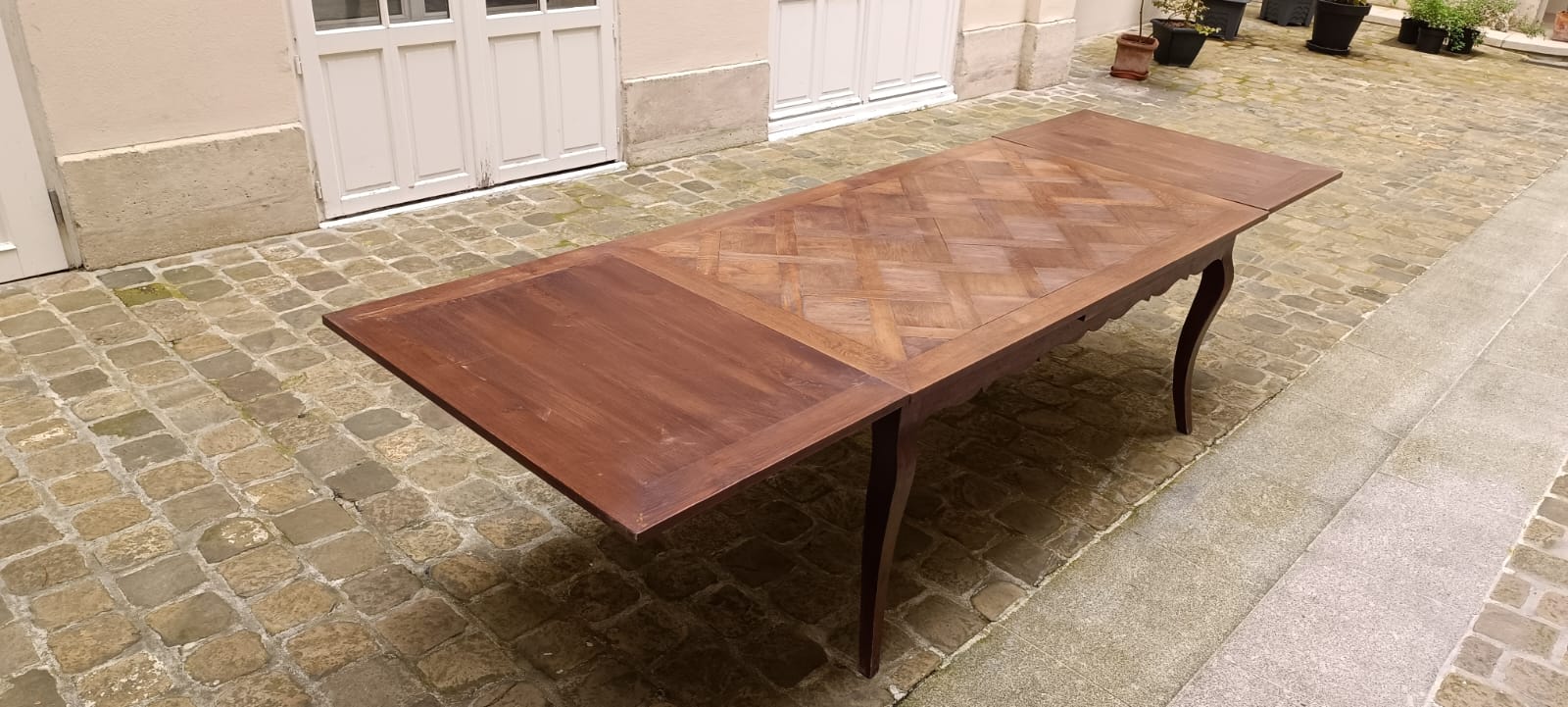 Table à manger extensible 3m marquetée – Image 10