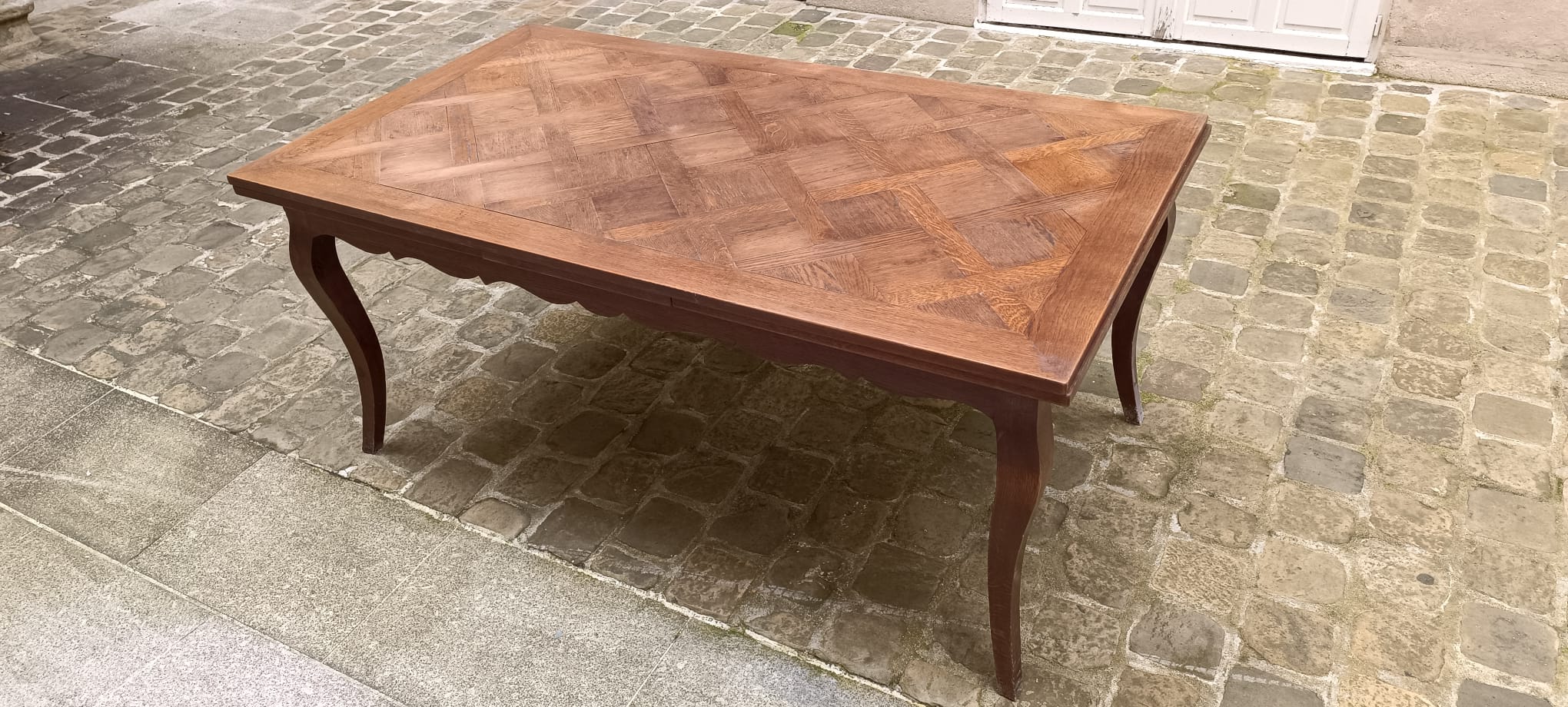 Table à manger extensible 3m marquetée – Image 3