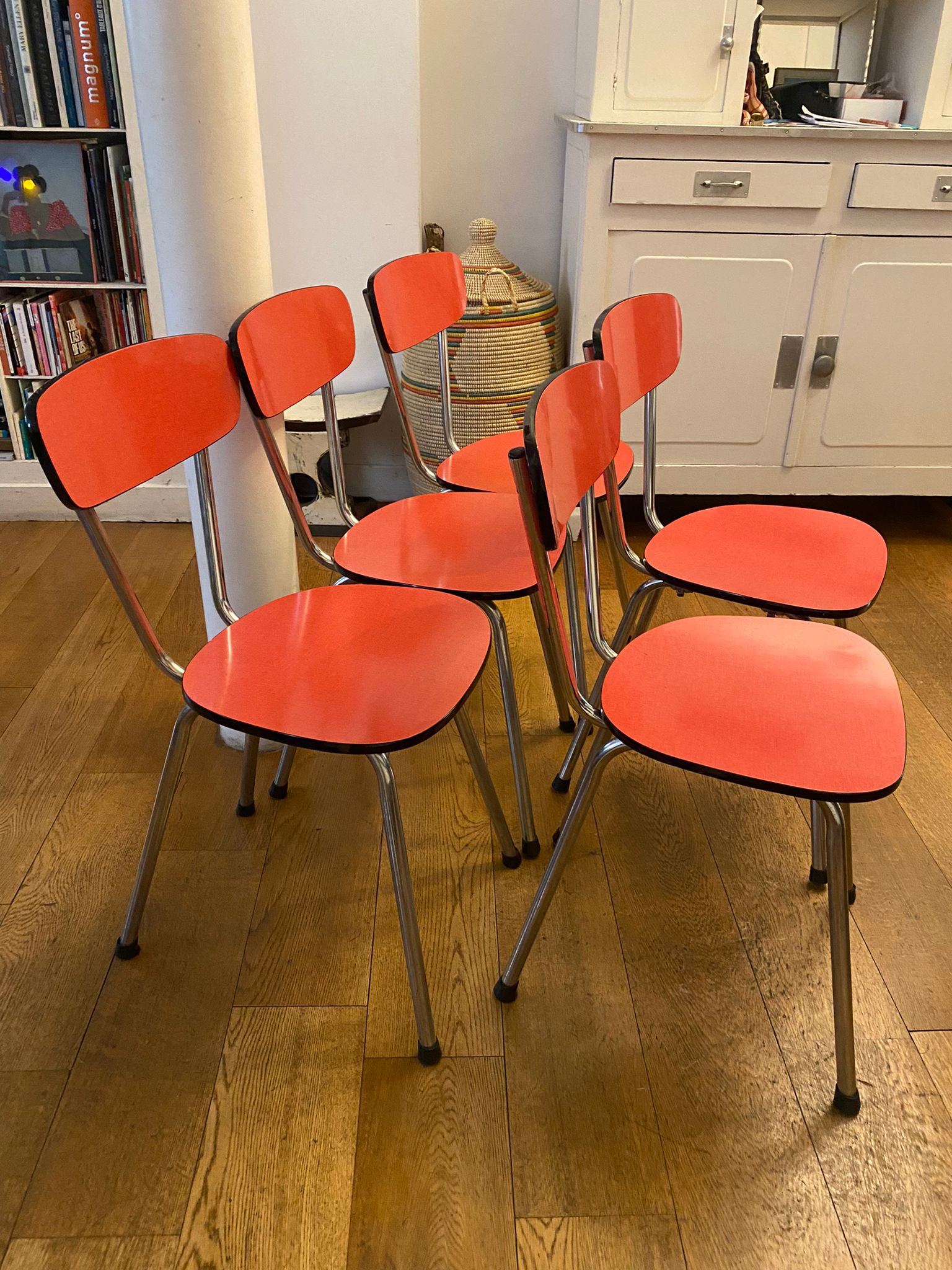 5 chaises "Fourmi" formica rouge – Image 4