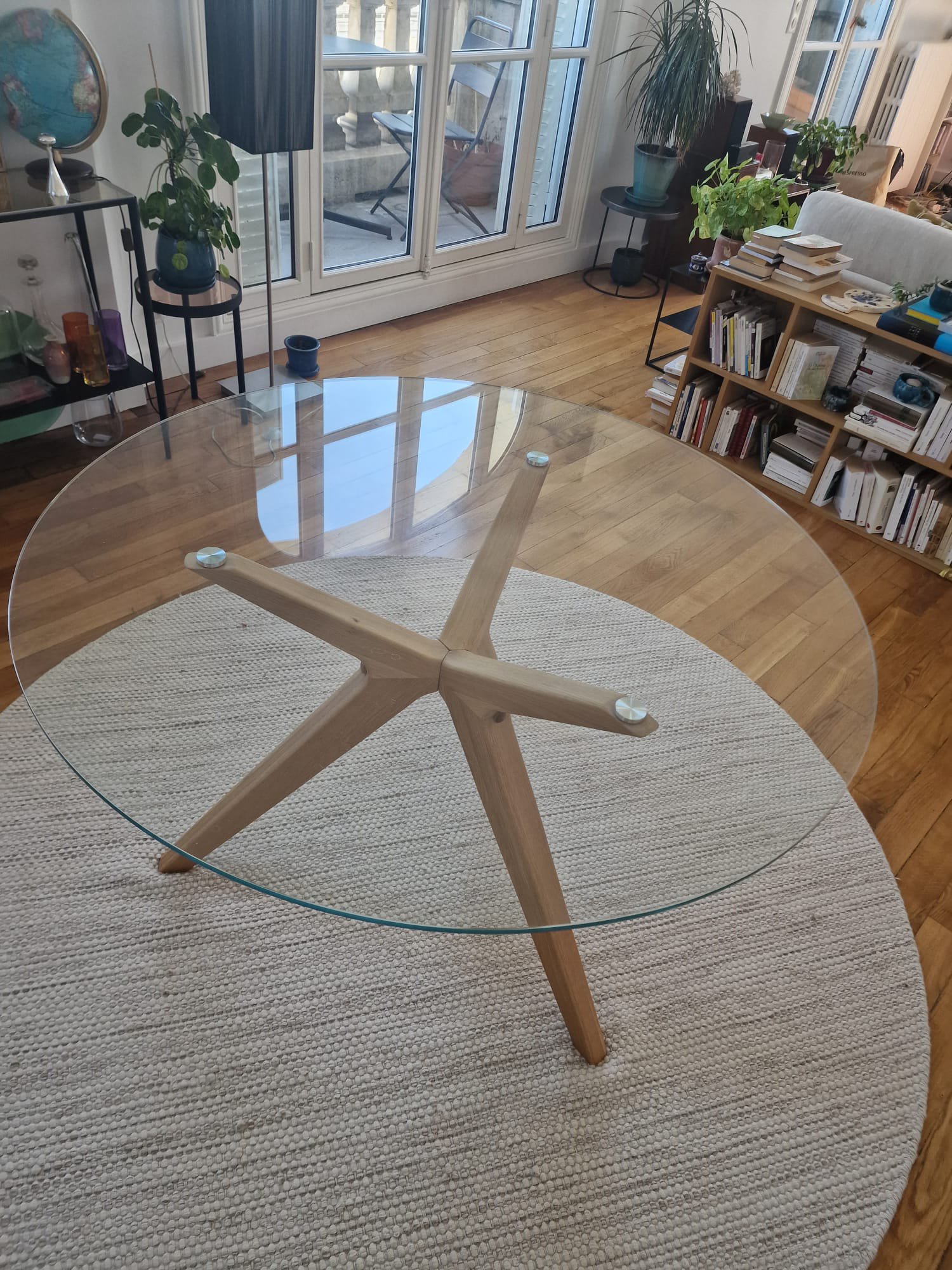 Table à manger en verre et bois modèle Fabian Alinéa – Image 2