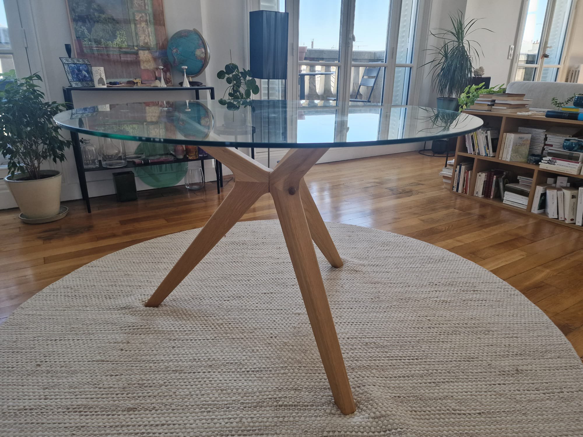 Table à manger en verre et bois modèle Fabian Alinéa – Image 3