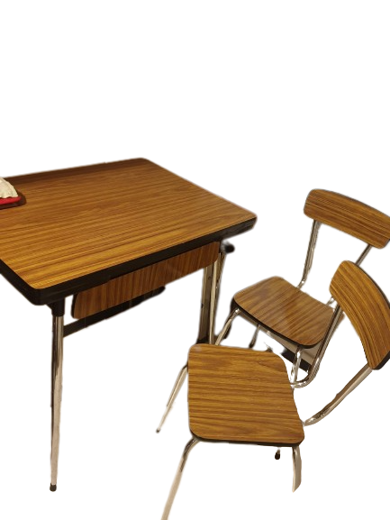 Petite table de cuisine à rallonge + 2 chaises foumi