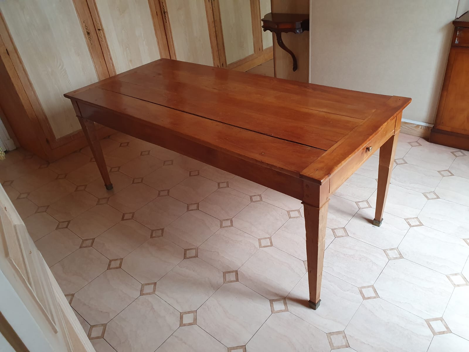 Table de ferme en merisier 186 cm – Image 2