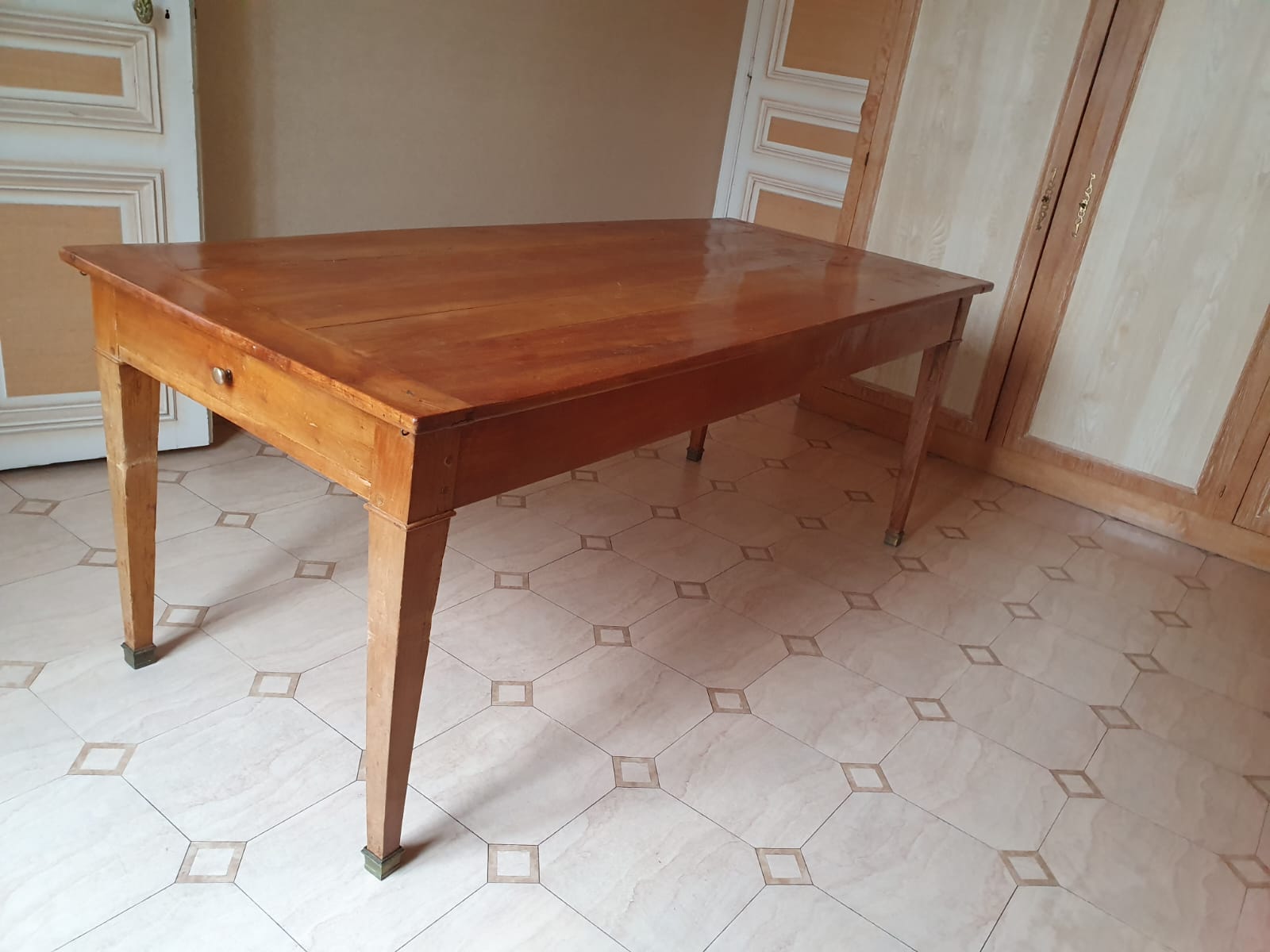 Table de ferme en merisier 186 cm – Image 3