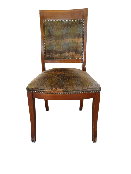 4 chaises garniture en velours