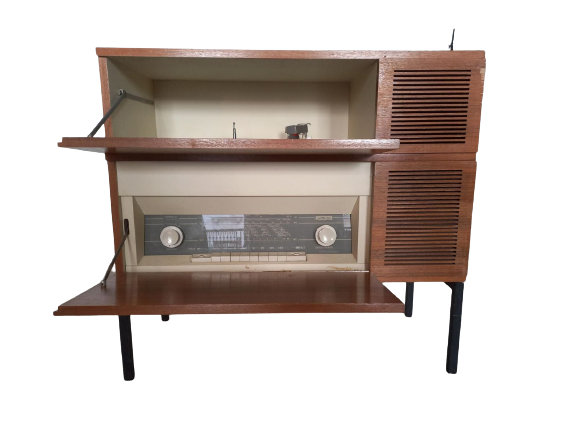Meuble radio tourne-disque Vintage