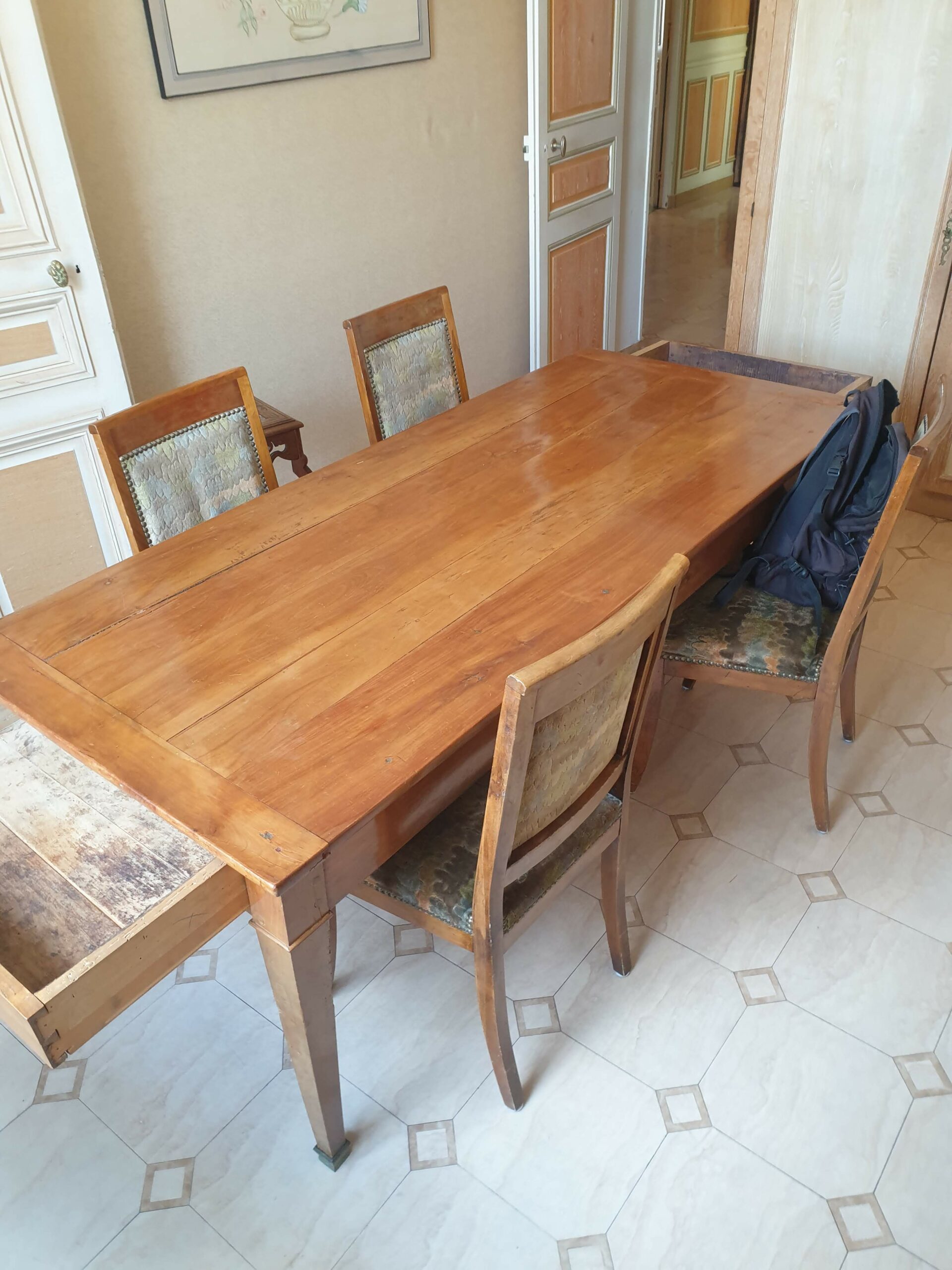 Table de ferme en merisier 186 cm – Image 8