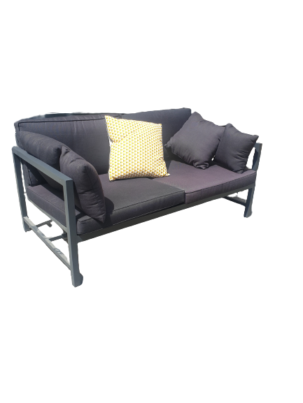 Canapé banquette moderne métal et tissu