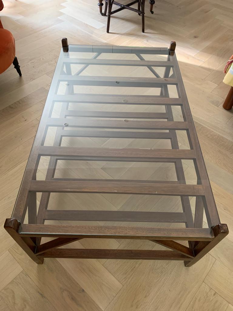 Table basse de salon en bois et verre FLAMANT – Image 4