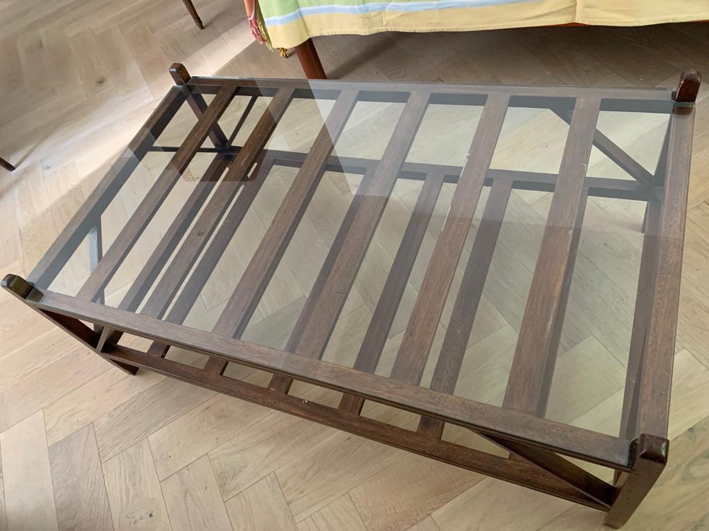 Table basse de salon en bois et verre FLAMANT – Image 3