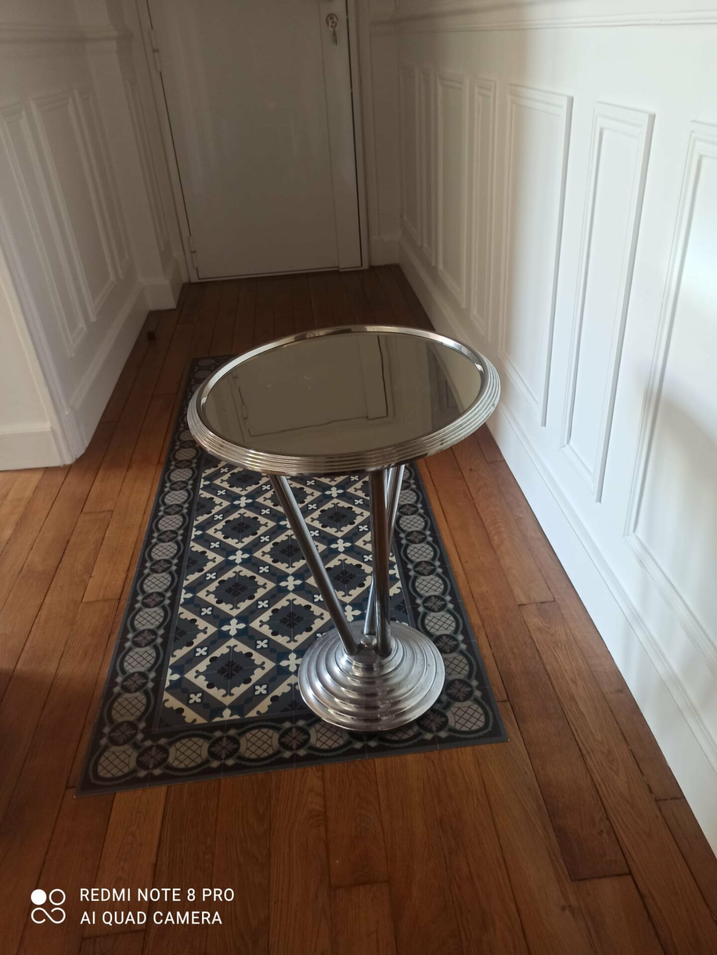 Petites tables/guéridon /bout de canapé vintage miroir et chrome. – Image 3