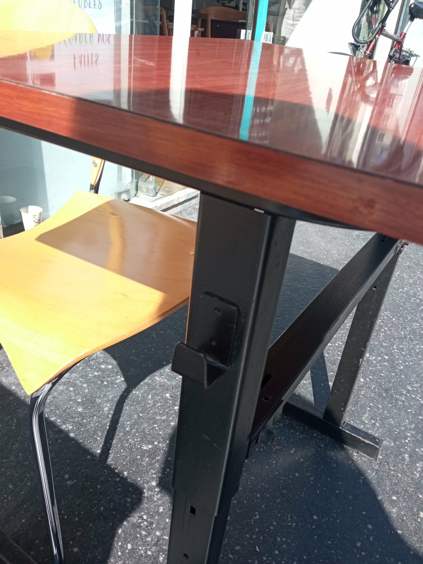 Bureau écolier vintage formica et métal avec sa chaise – Image 4