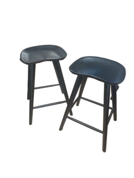 Paire de tabourets noirs