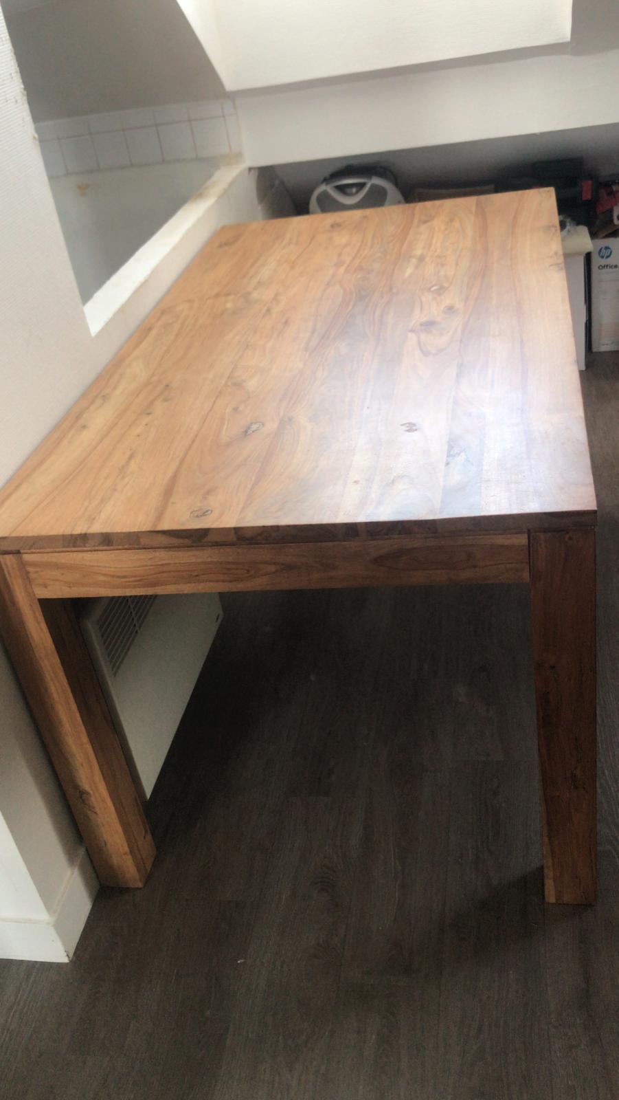 Table de ferme bois de rose STOCHOLM – Image 5