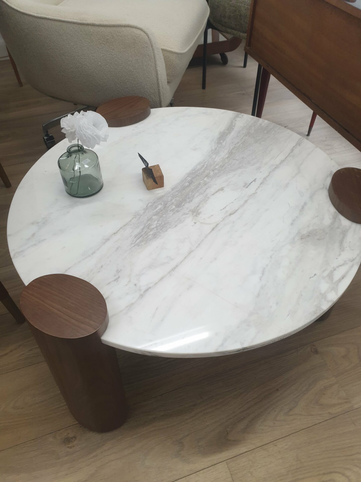 Table basse MIEIS marbre blanc – Image 5