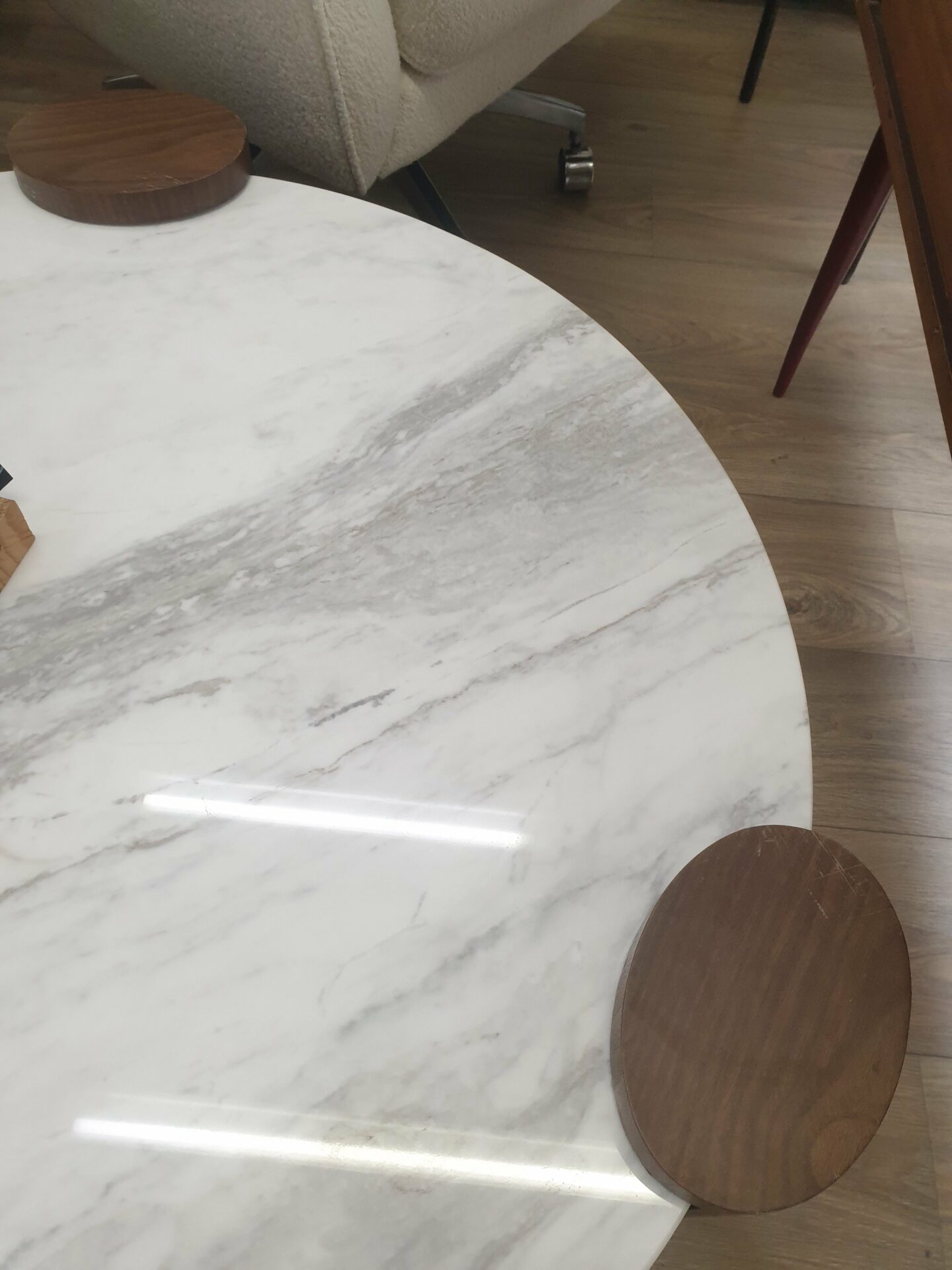 Table basse MIEIS marbre blanc – Image 4