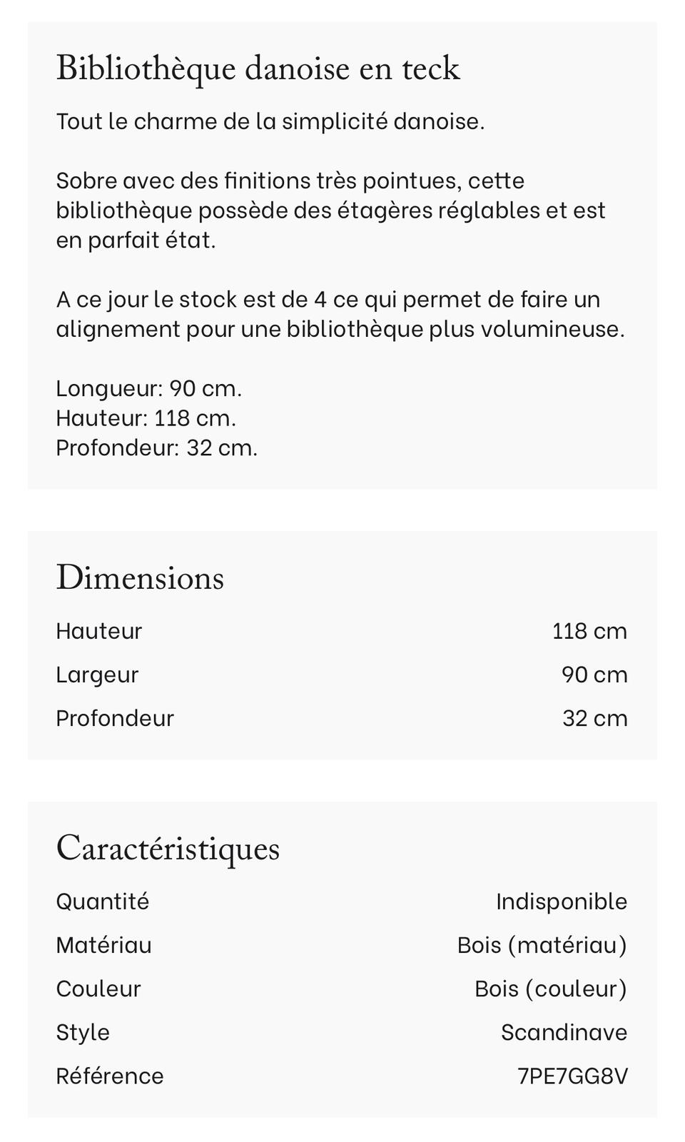 Bibliothèque Danoise en teck – Image 5