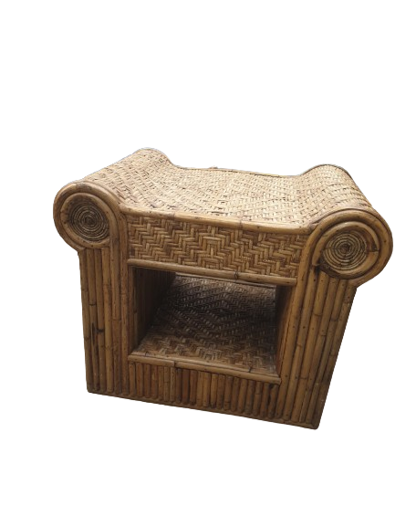 Fauteuil/ Petit Banc en osier