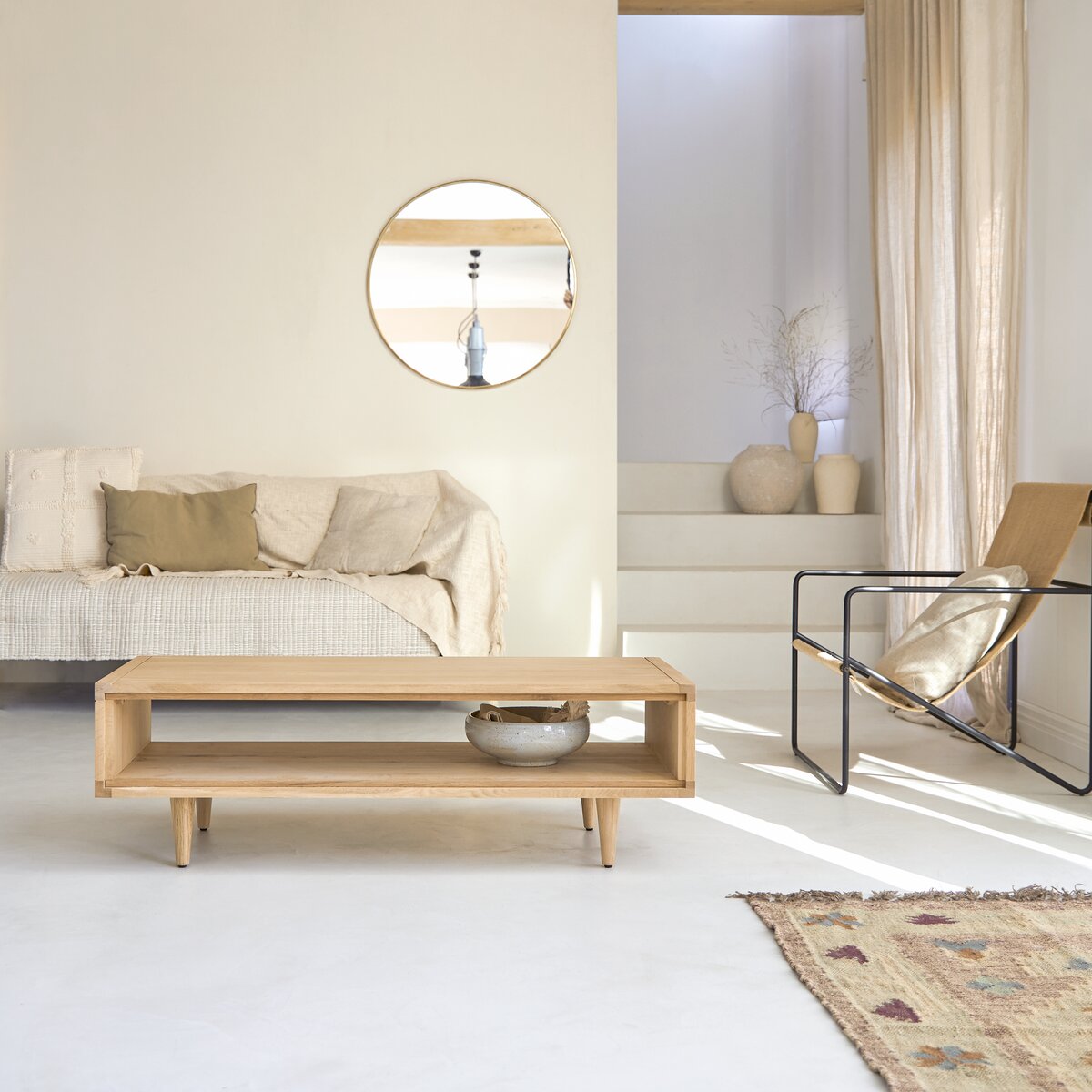 Table basse 120cm en chêne massif – Image 3