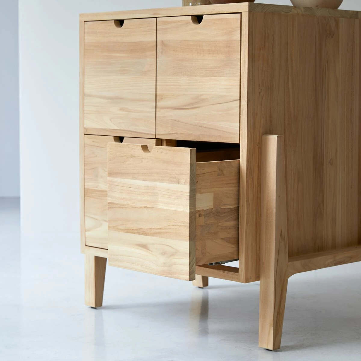 Commode enfant LUBIN teck massif 4 tiroirs – Image 3