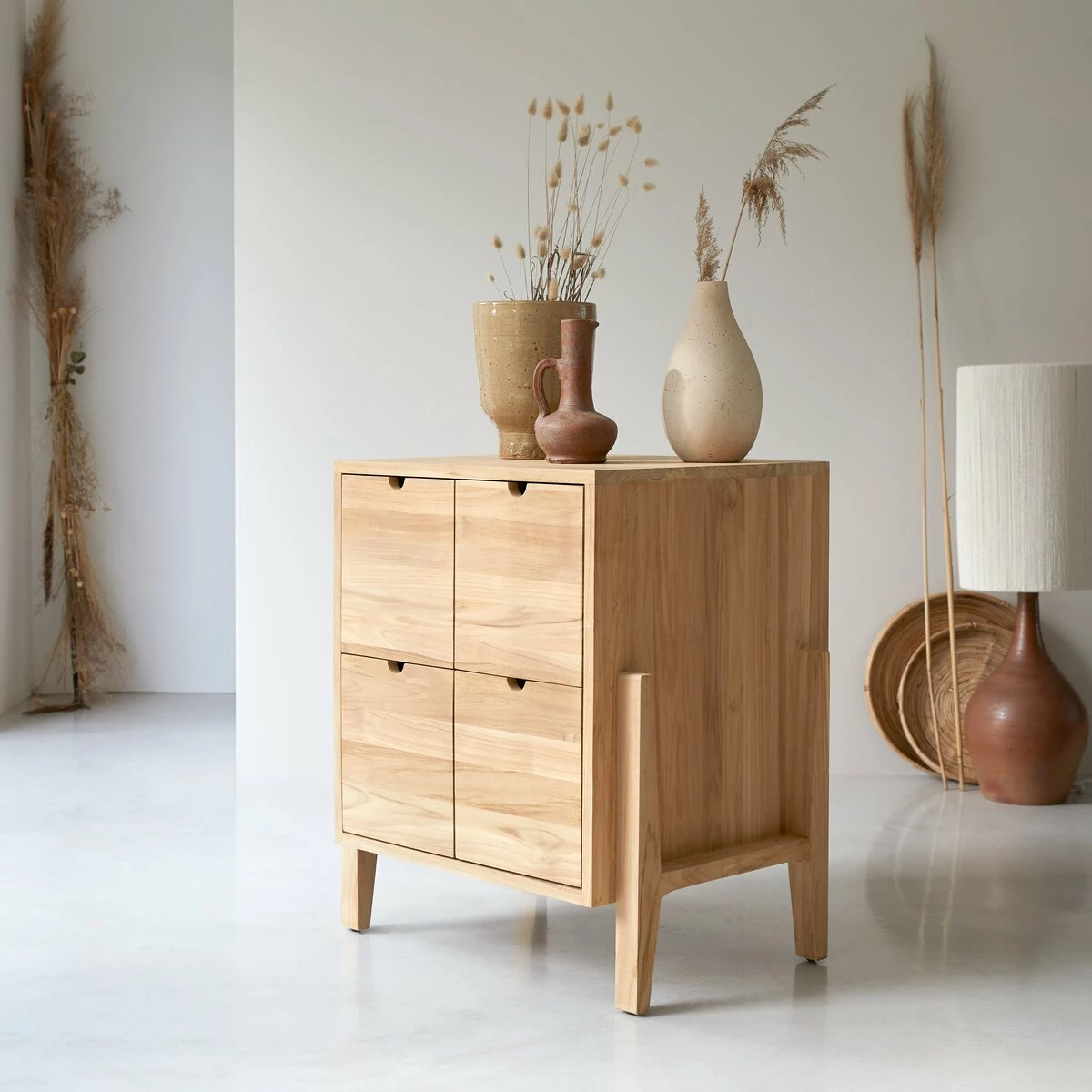 Commode enfant LUBIN teck massif 4 tiroirs – Image 4