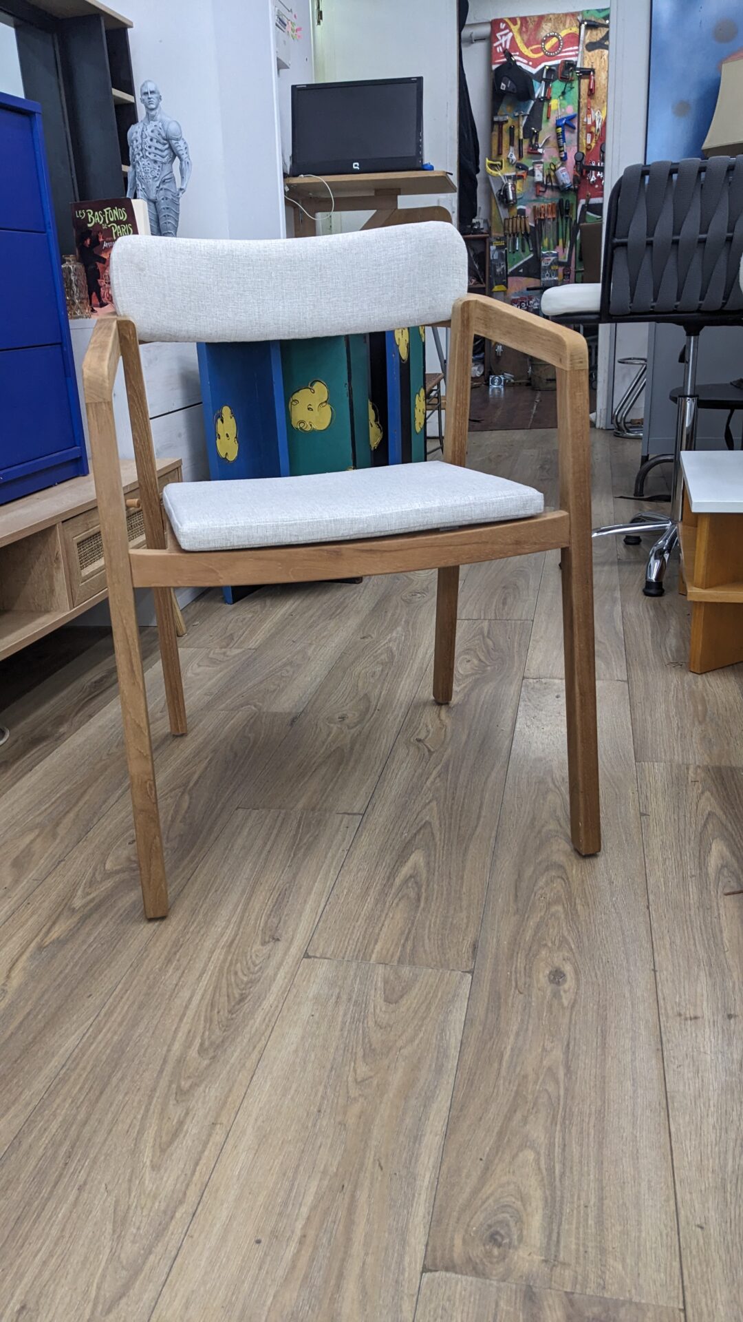 Chaise d'extérieur en teck massif EVENOS – Image 2