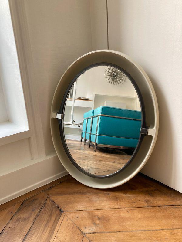Miroir Design Lumineux Oval Allibert Années 70 – Image 2