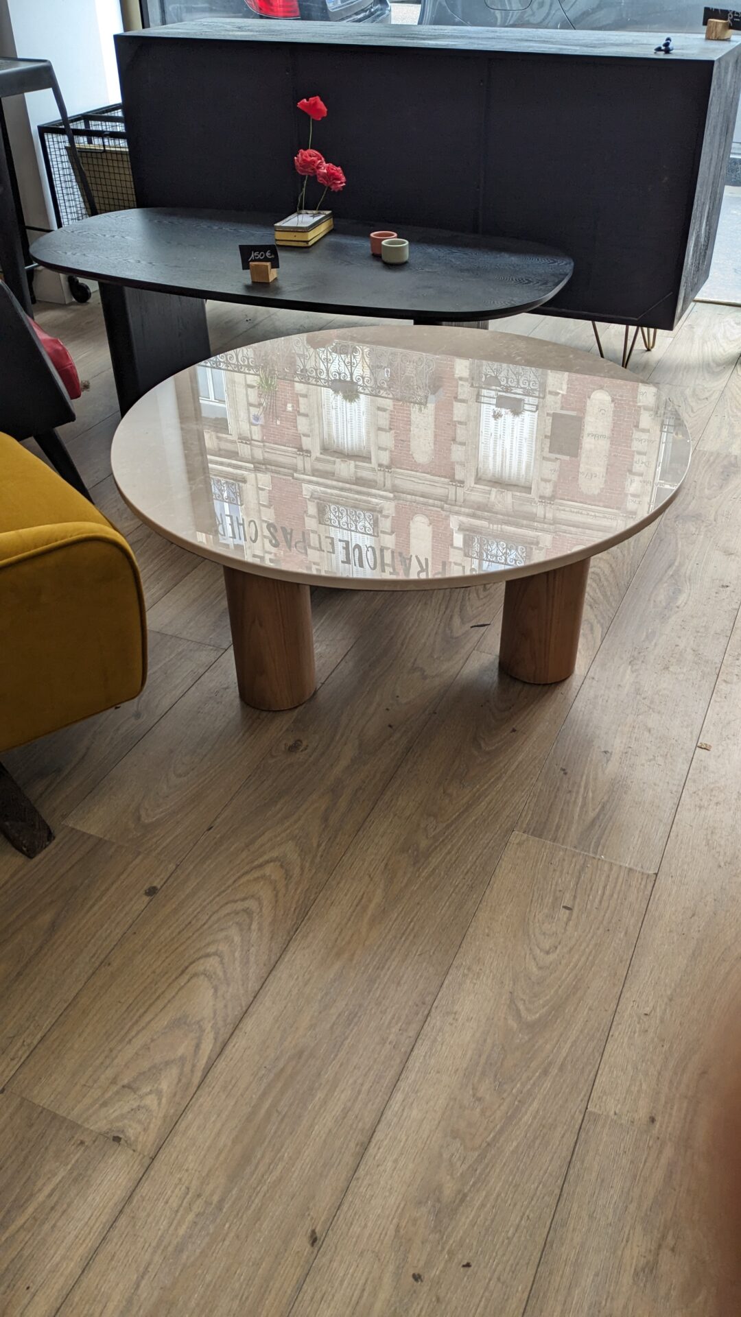Table basse marbre et bois veiné – Image 4