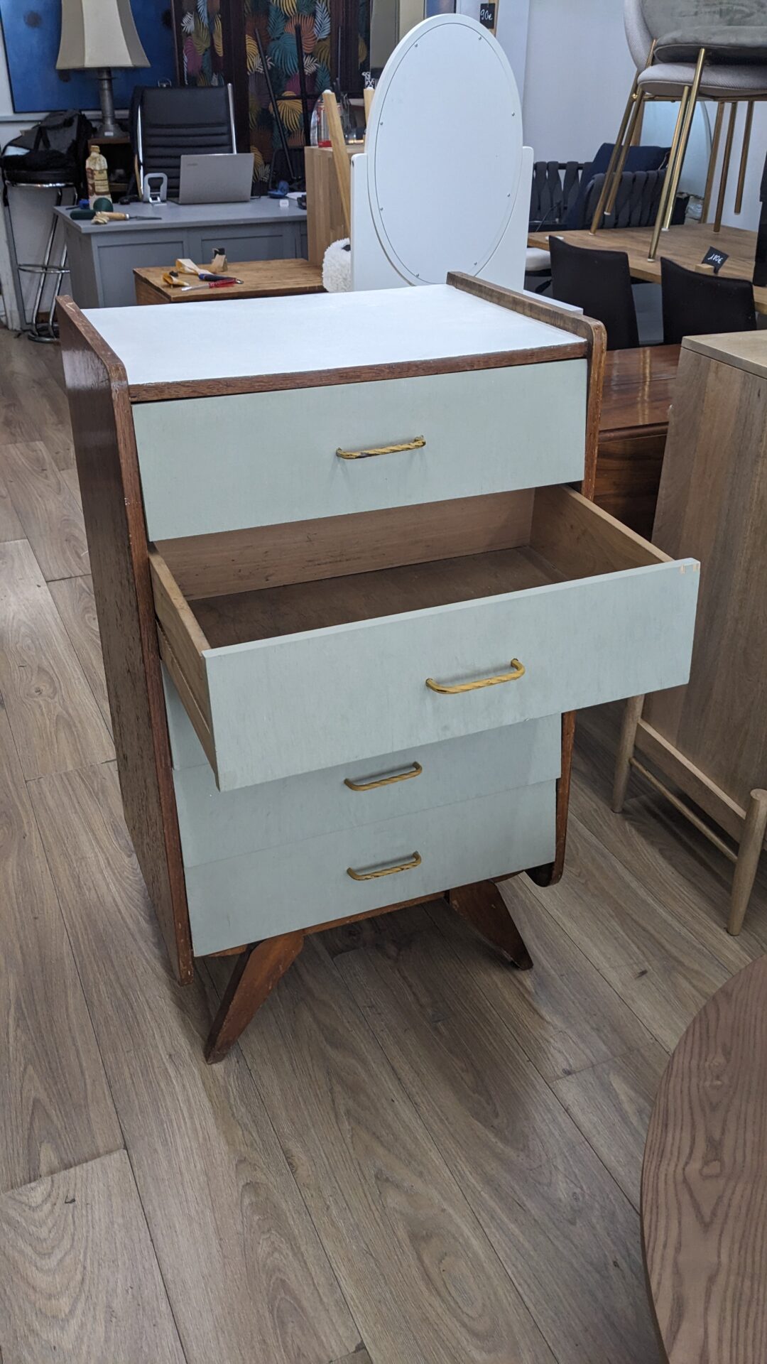 Commode pied compas vintage – Image 3