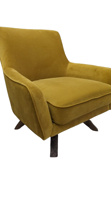 Fauteuil rotatif GOLDEN GUN moutarde