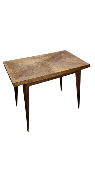 Table extensible scandinave en bois marqueté