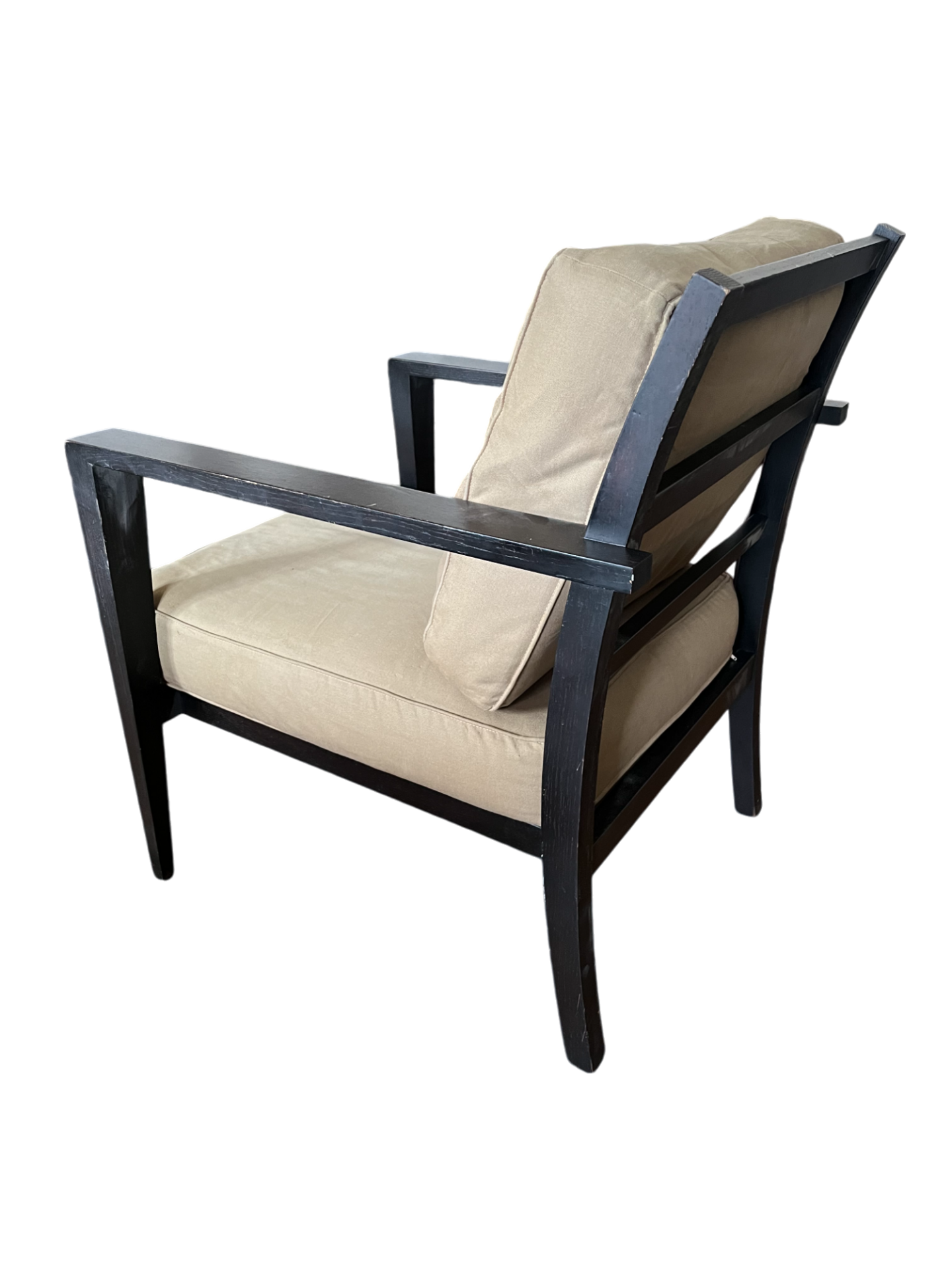 Fauteuil contemporain en bois noir
