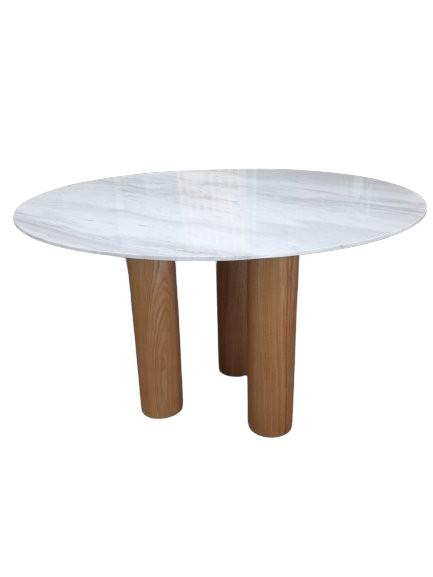 Table à manger BENEDETTA 120cm marbre blanc