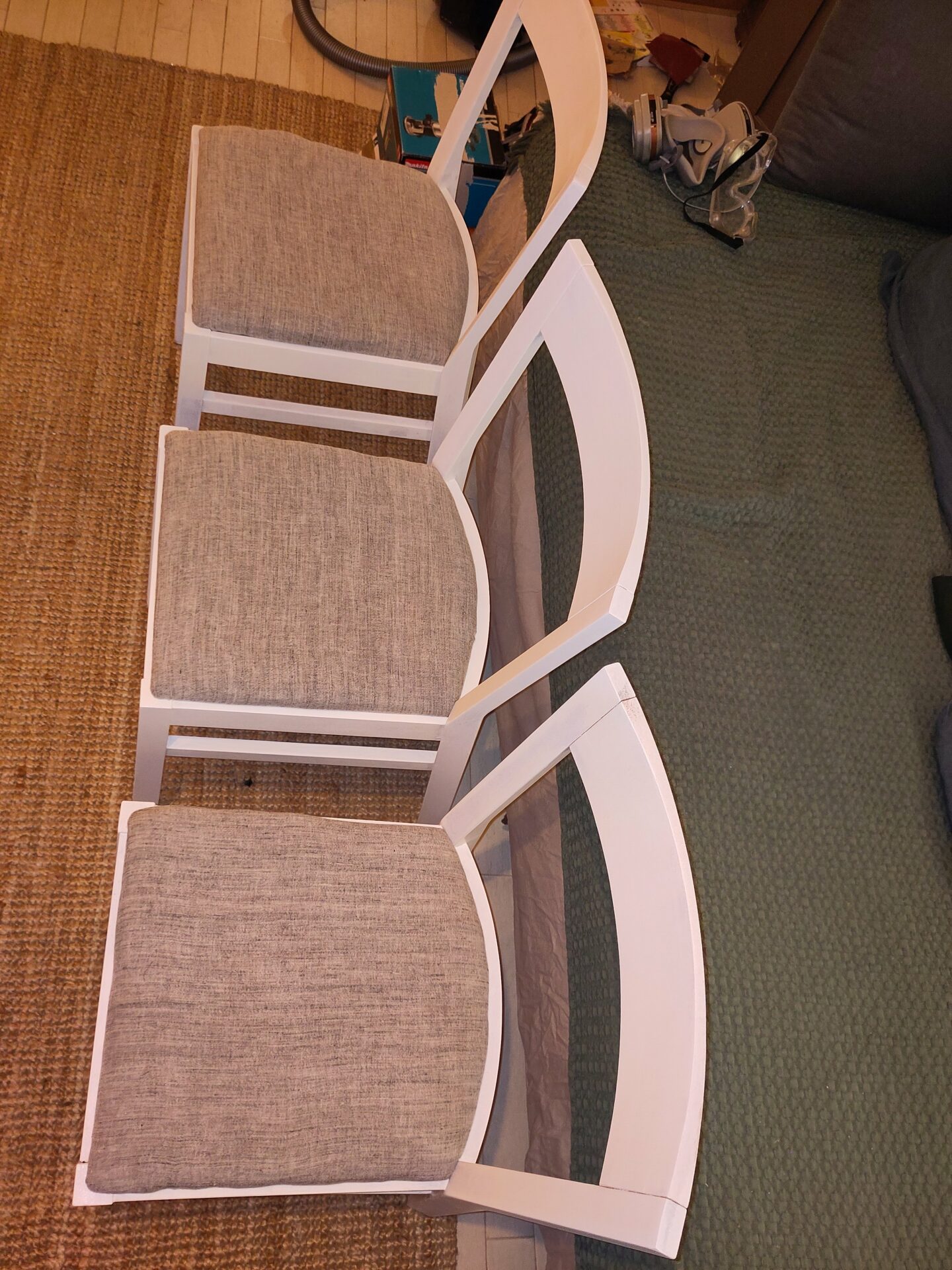 3 chaises ROGER IKEA en bois blanc – Image 4