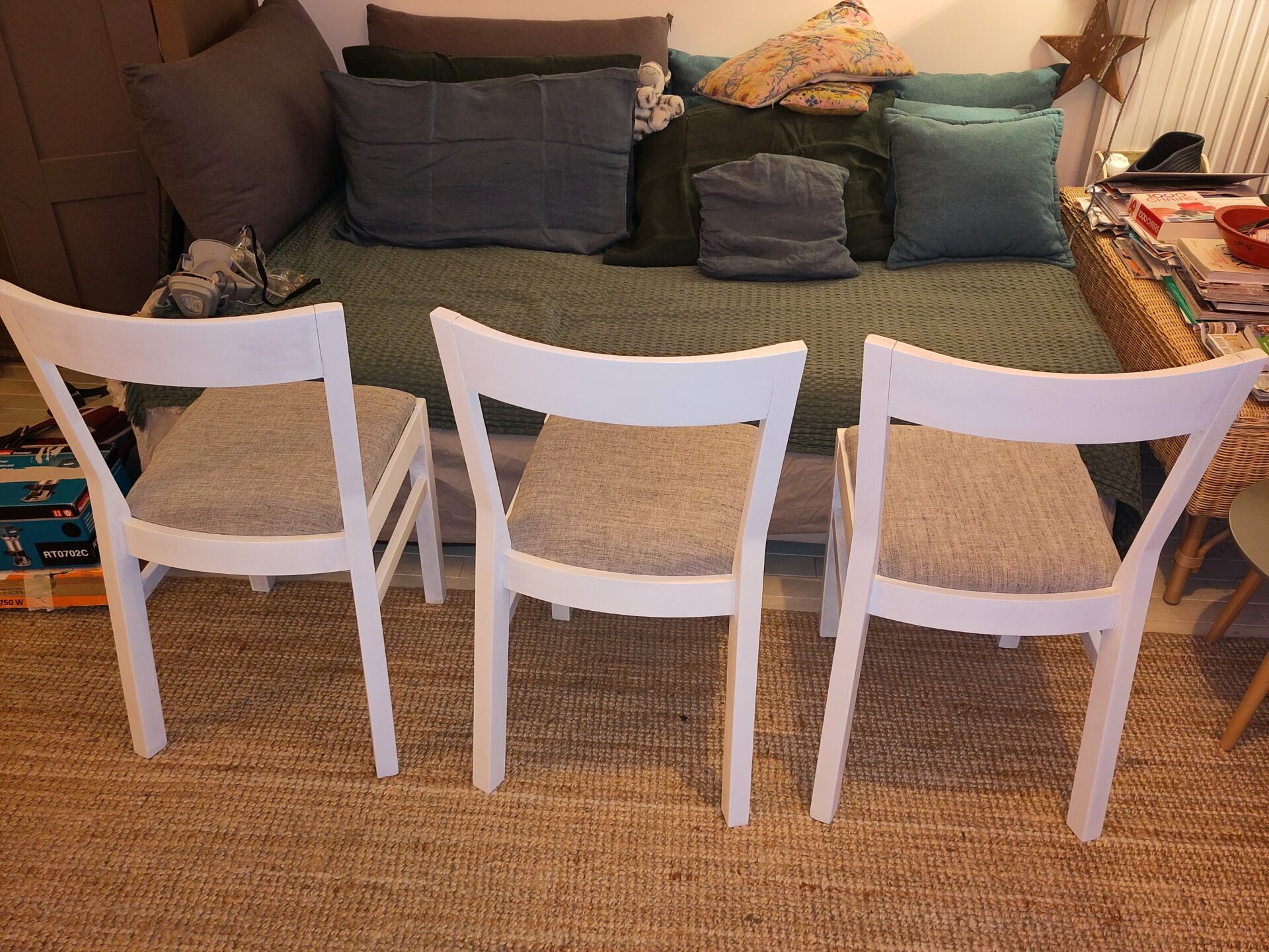 3 chaises ROGER IKEA en bois blanc – Image 3