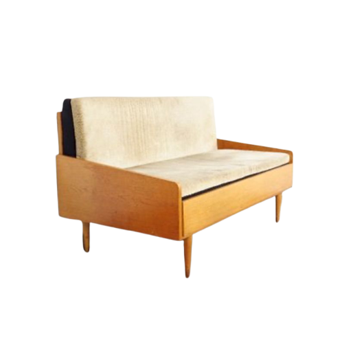 Canapé Convertible Mid-Century en Bois, 1960s