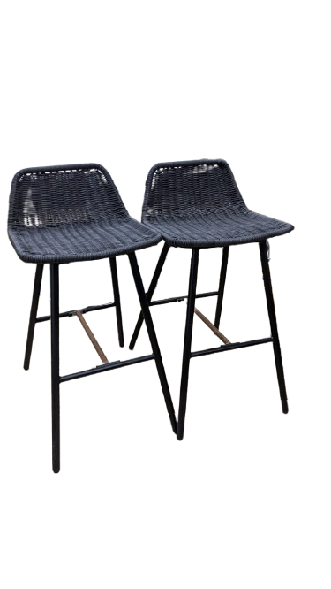Paire de Chaises hautes tressées