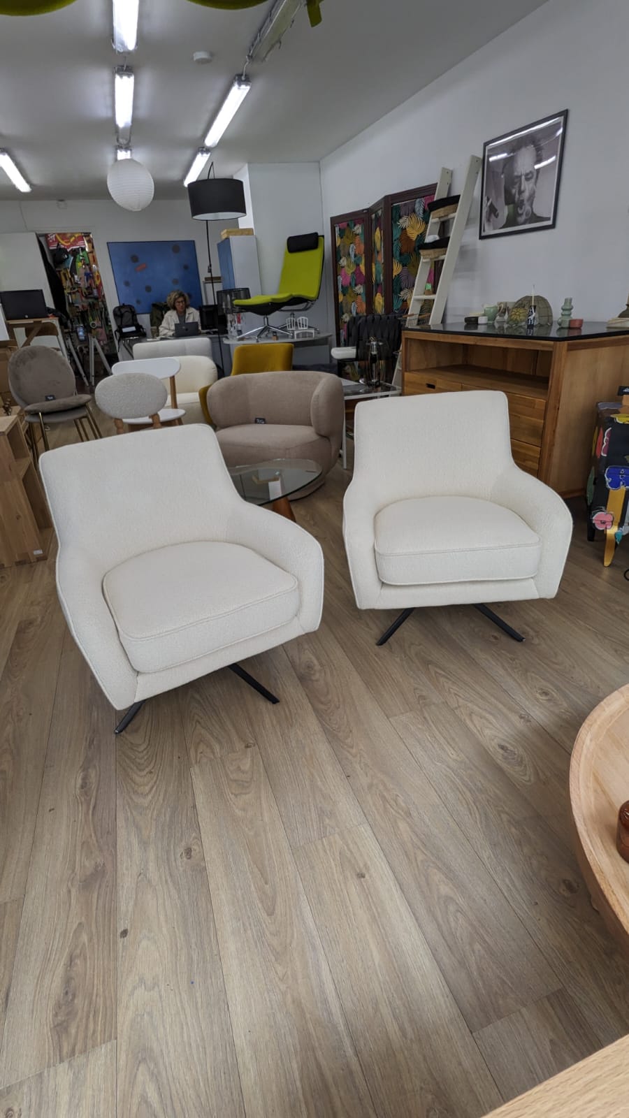 Fauteuil Golden Gun blanc – Image 5