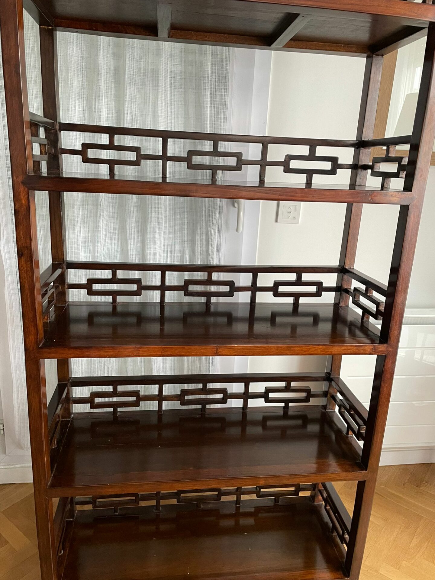 Bibliothèque en bois massif de style chinois ancien – Image 3