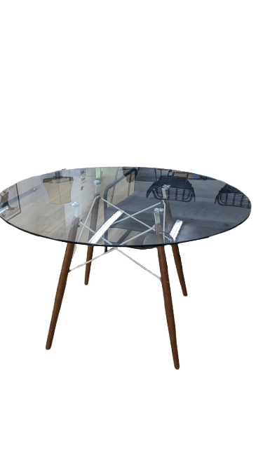 Table ronde en verre