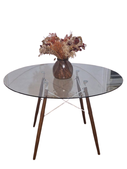 Table ronde en verre