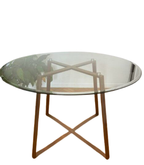 Table ronde en verre