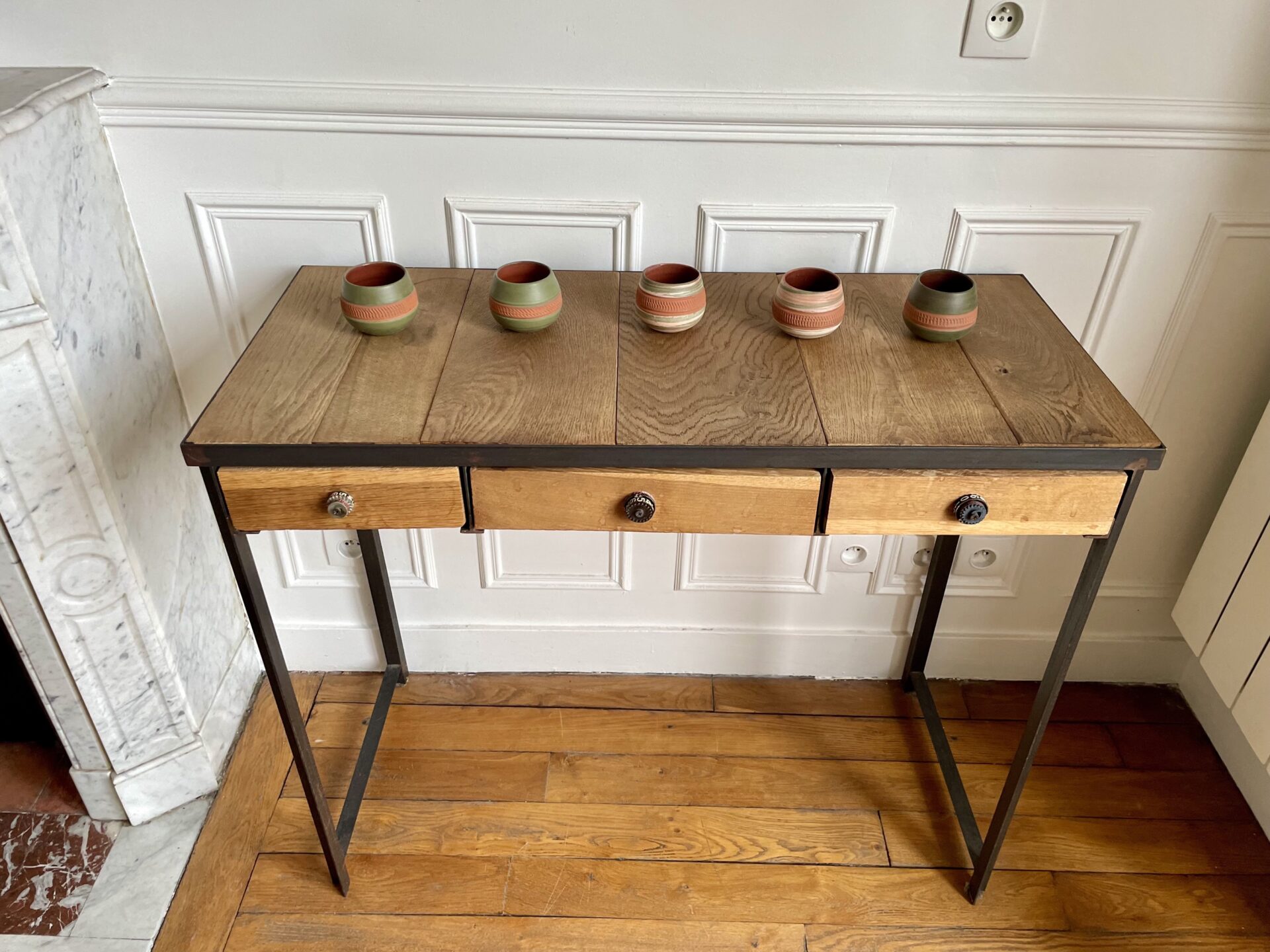 Bureau en acier et chêne – Image 2